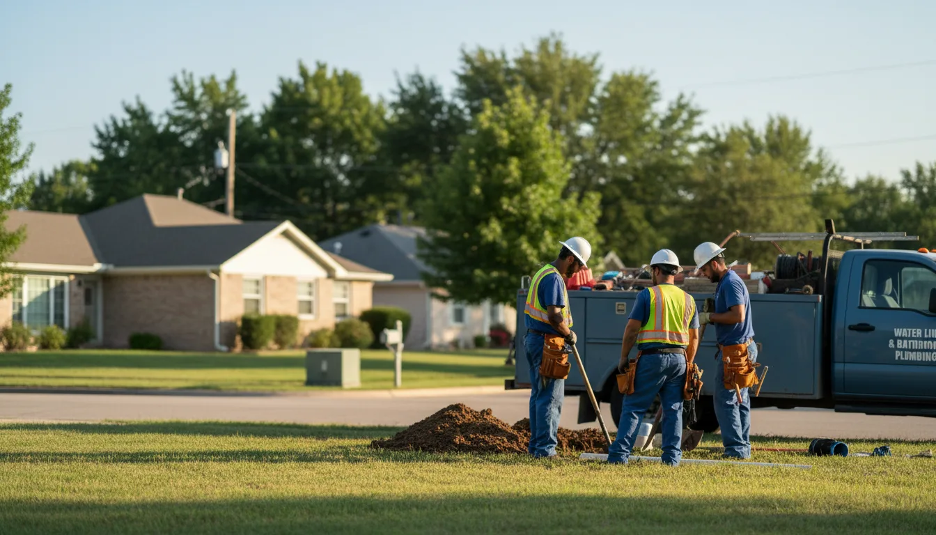 Residential water line and bathroom plumbing service in Bessemer, PA